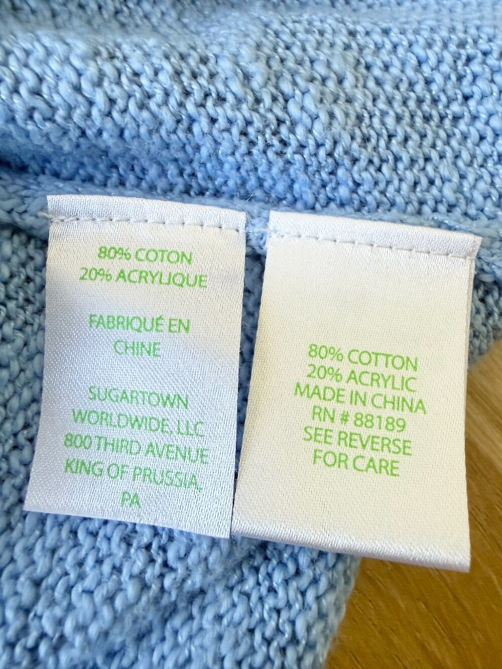 LILLY PULITZER Blue Pippy Cotton-blend Intarsia Sweater SMALL - Picture 5 of 6